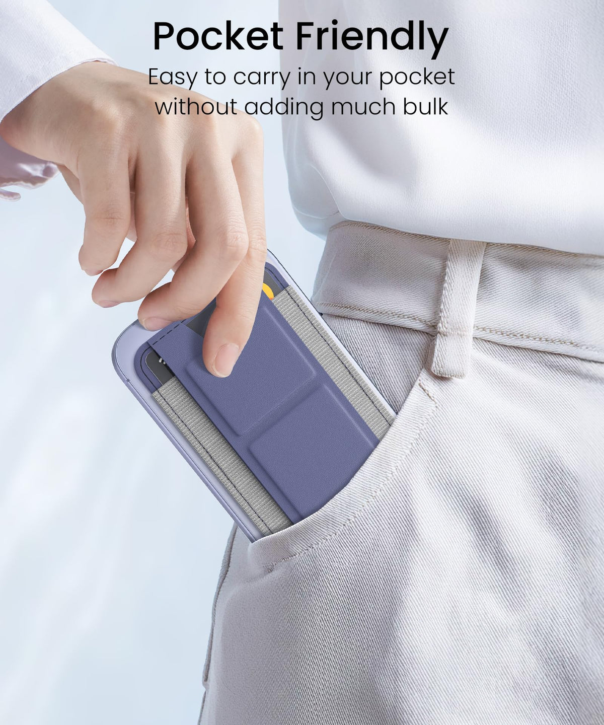 GONEZ for MagSafe Wallet with Stand,Lavender Gray