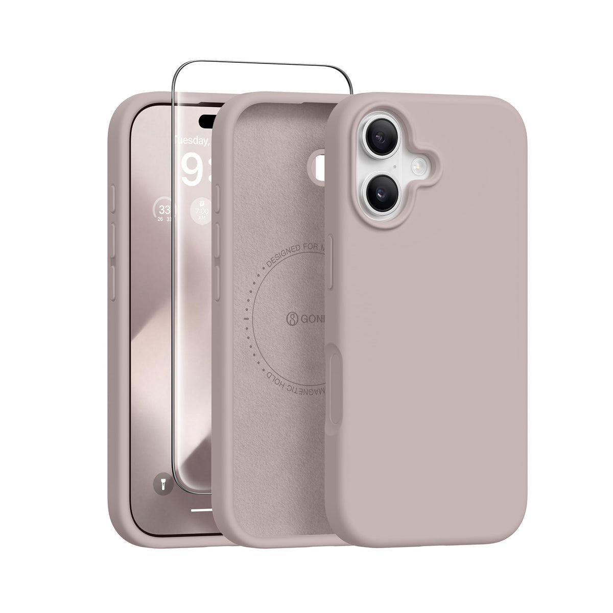 GONEZ Magnetic for iPhone 17 Case, Silicone Cover Dark Blue