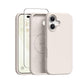 GONEZ Magnetic for iPhone 16 Case, Silicone Cover Chalk Pink