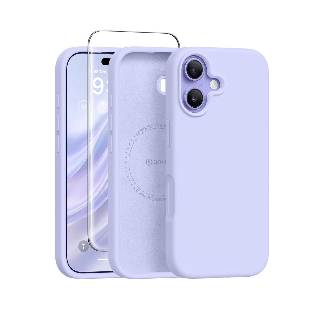 GONEZ Magnetic for iPhone 17 Case, Silicone Cover Dark Blue
