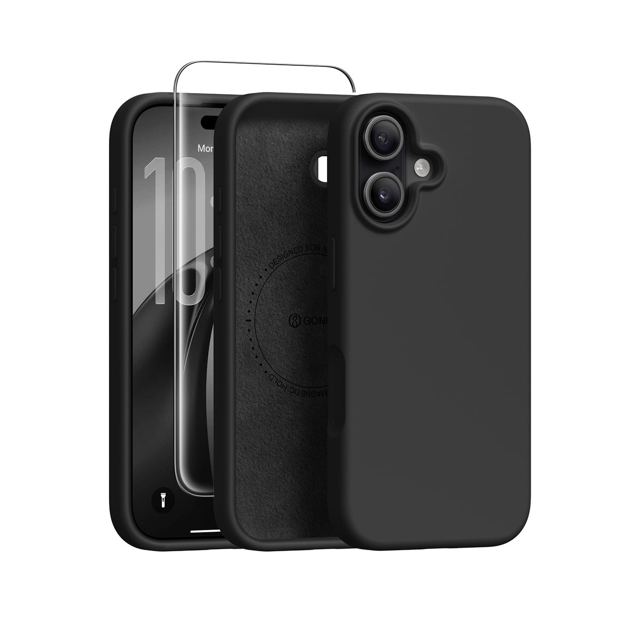 GONEZ Magnetic for iPhone 17 Case, Silicone Cover Stone