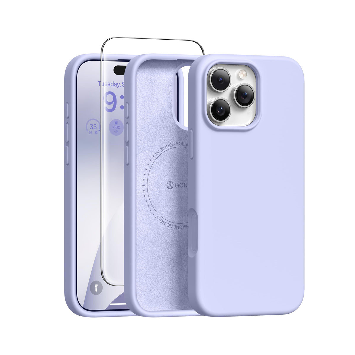 GONEZ Magnetic for iPhone 16 Pro Case, Silicone Cover Cobalt Blue