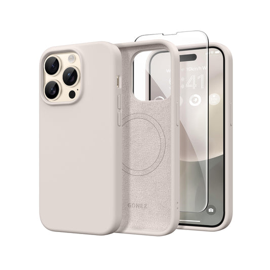 GONEZ Magnetic for iPhone 14 Pro Max Case, Silicone Cover Blackcurrant