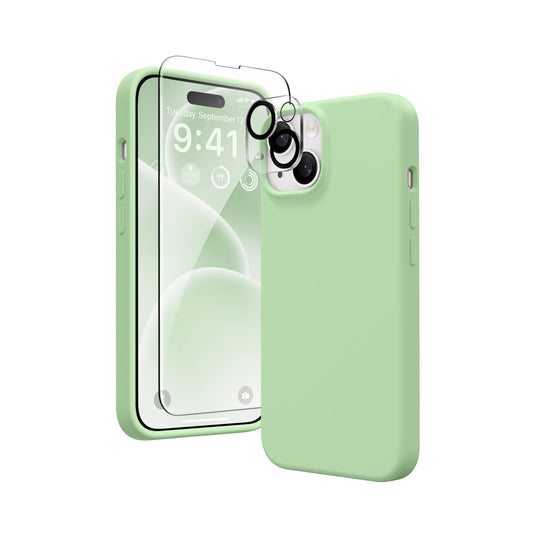 GONEZ for iPhone 15 Case, Liquid Silicone Case