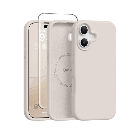 GONEZ Magnetic for iPhone 17 Case, Silicone Cover Stone