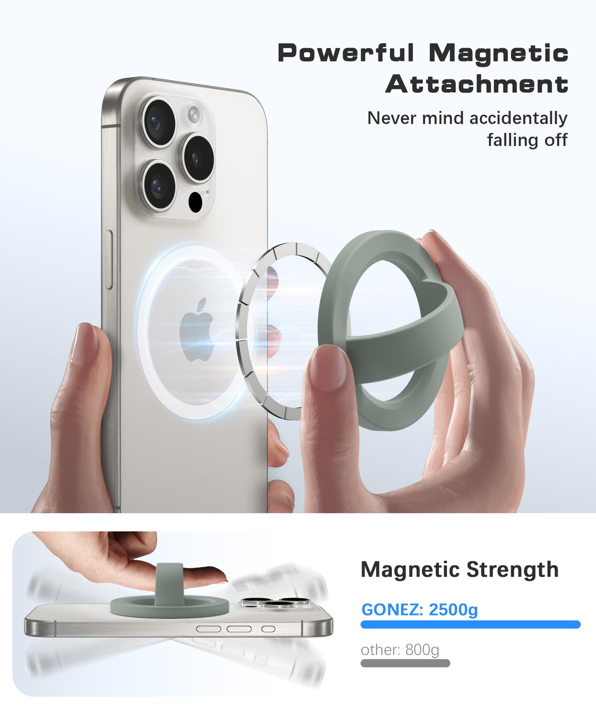GONEZ Magnetic Phone Grip Compatible with MagSafe