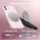 GONEZ Magnetic for iPhone 12/12 Pro Case, Silicone Cover Chalk Pink