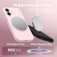 GONEZ Magnetic for iPhone 16 Case, Silicone Cover Chalk Pink
