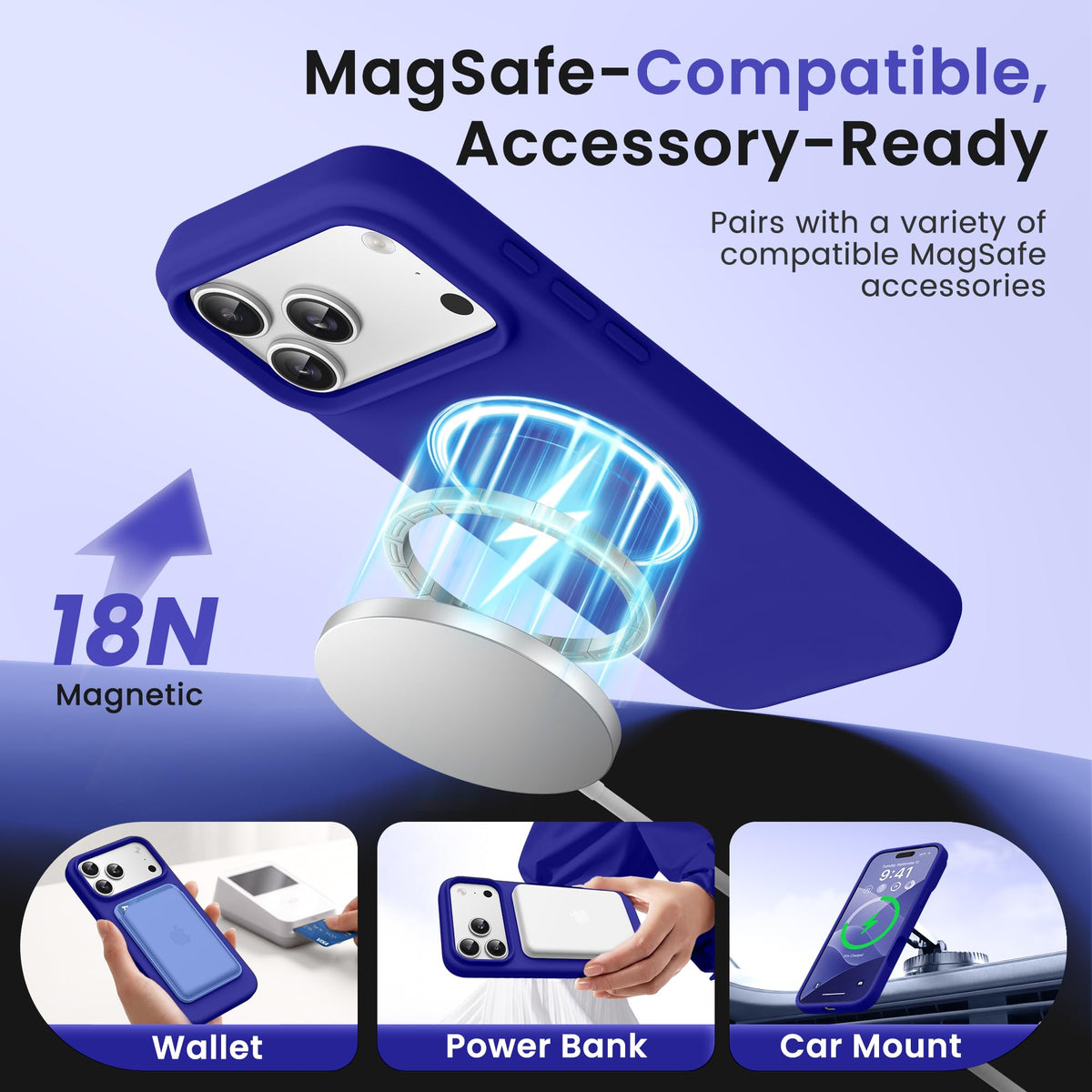 GONEZ for iPhone 18 Pro Max Case, Deep Blue