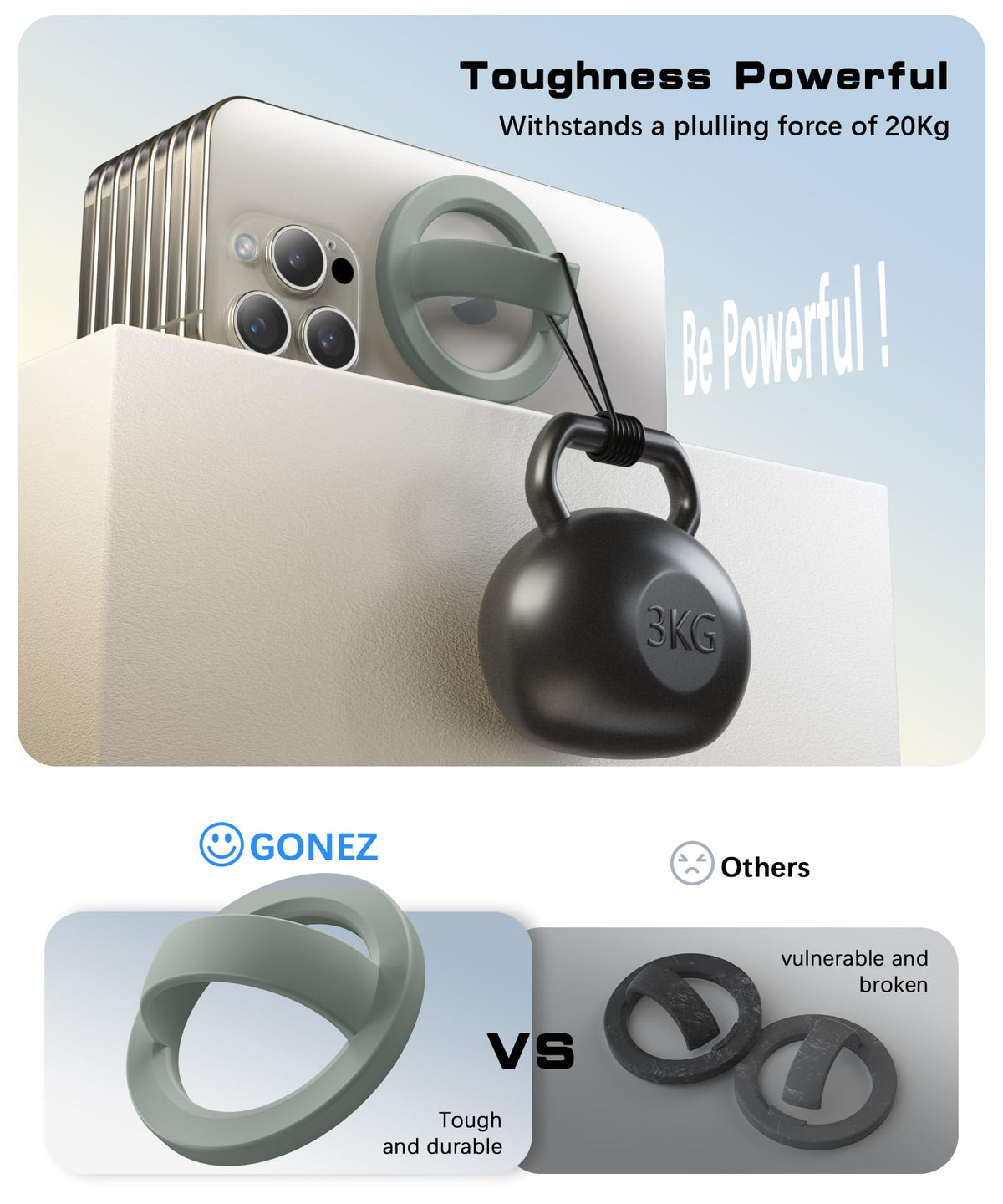 GONEZ Magnetic Phone Grip Compatible with MagSafe