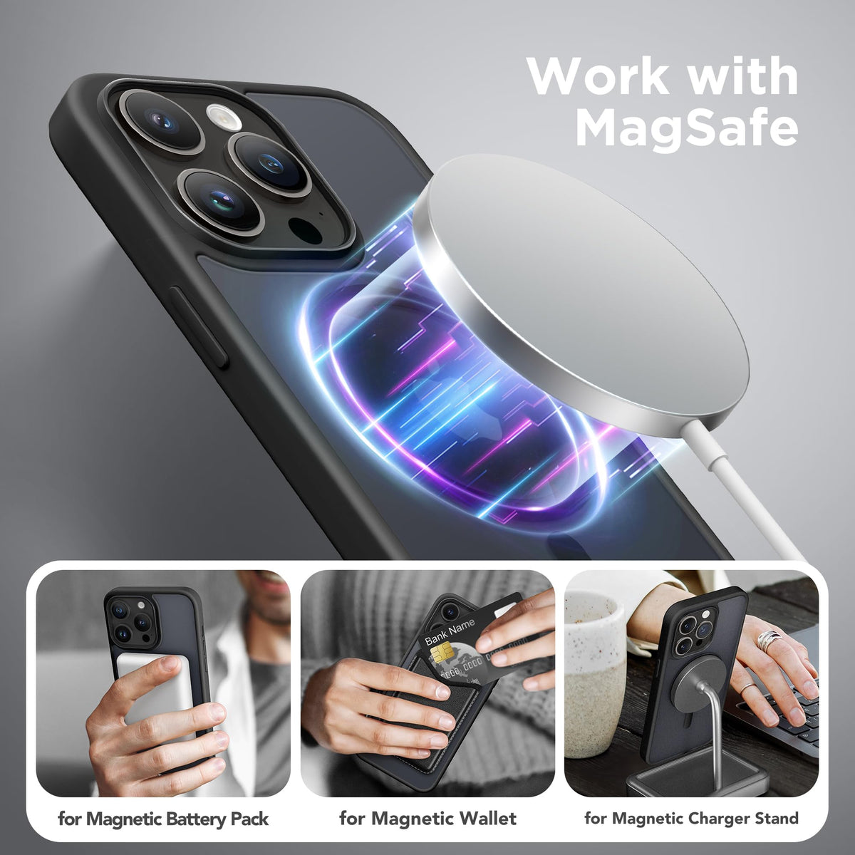 GONEZ Magnetic for iPhone 14 Pro Max Case,Compatible with MagSafe