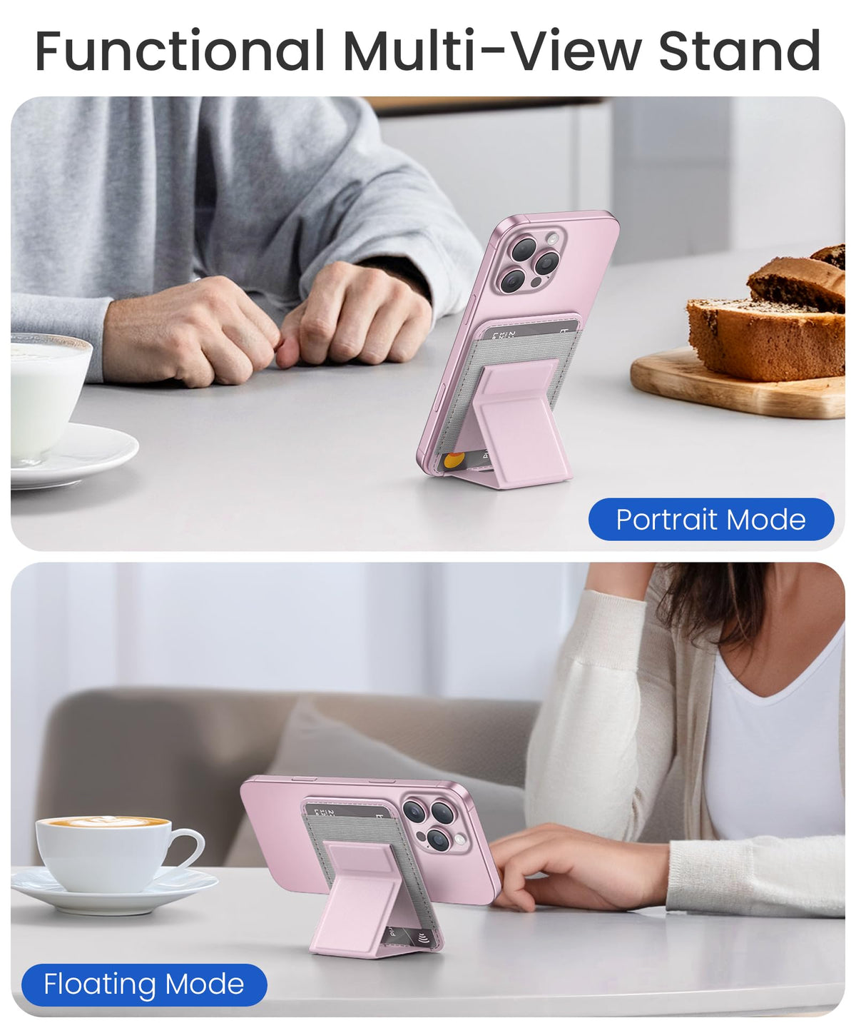 GONEZ for MagSafe Wallet with Stand,Pink
