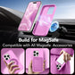 GONEZ Magnetic for iPhone 15 Pro Max Case, Silicone Cover Cherry Blossom