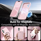 GONEZ Magnetic for iPhone 16 Case, Silicone Cover Chalk Pink