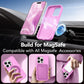 GONEZ Magnetic for iPhone 16 Pro Max Case, Silicone Cover Cherry Blossom