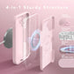 GONEZ Magnetic for iPhone 16 Case, Silicone Cover Chalk Pink