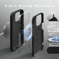 GONEZ Magnetic for iPhone 15 Pro Case, Silicone Cover Black