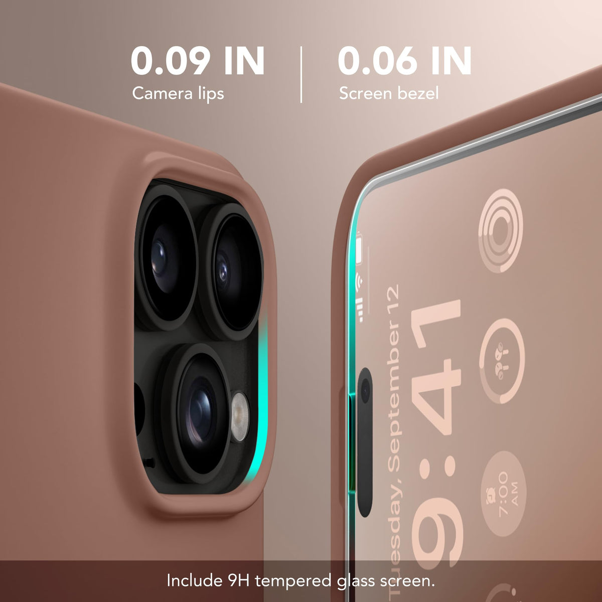 GONEZ Magnetic for iPhone 16 Pro Case, Silicone Cover Brown