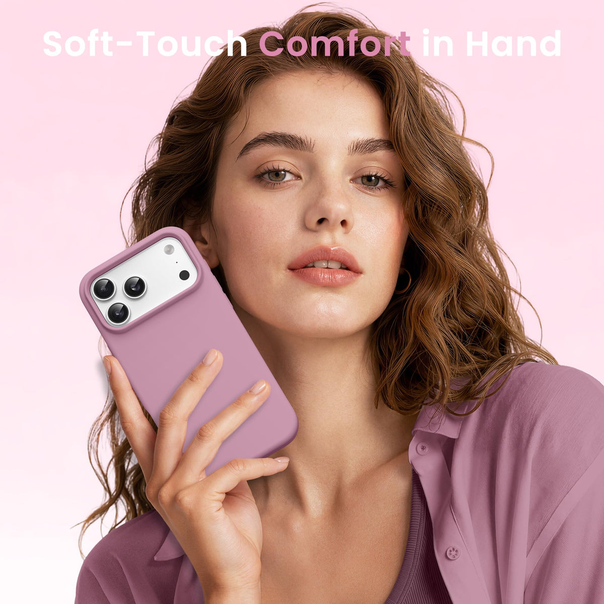 GONEZ Magnetic for iPhone 18 Pro Case/iPhone 17 Pro Case, Silicone Cover Blackcurrant