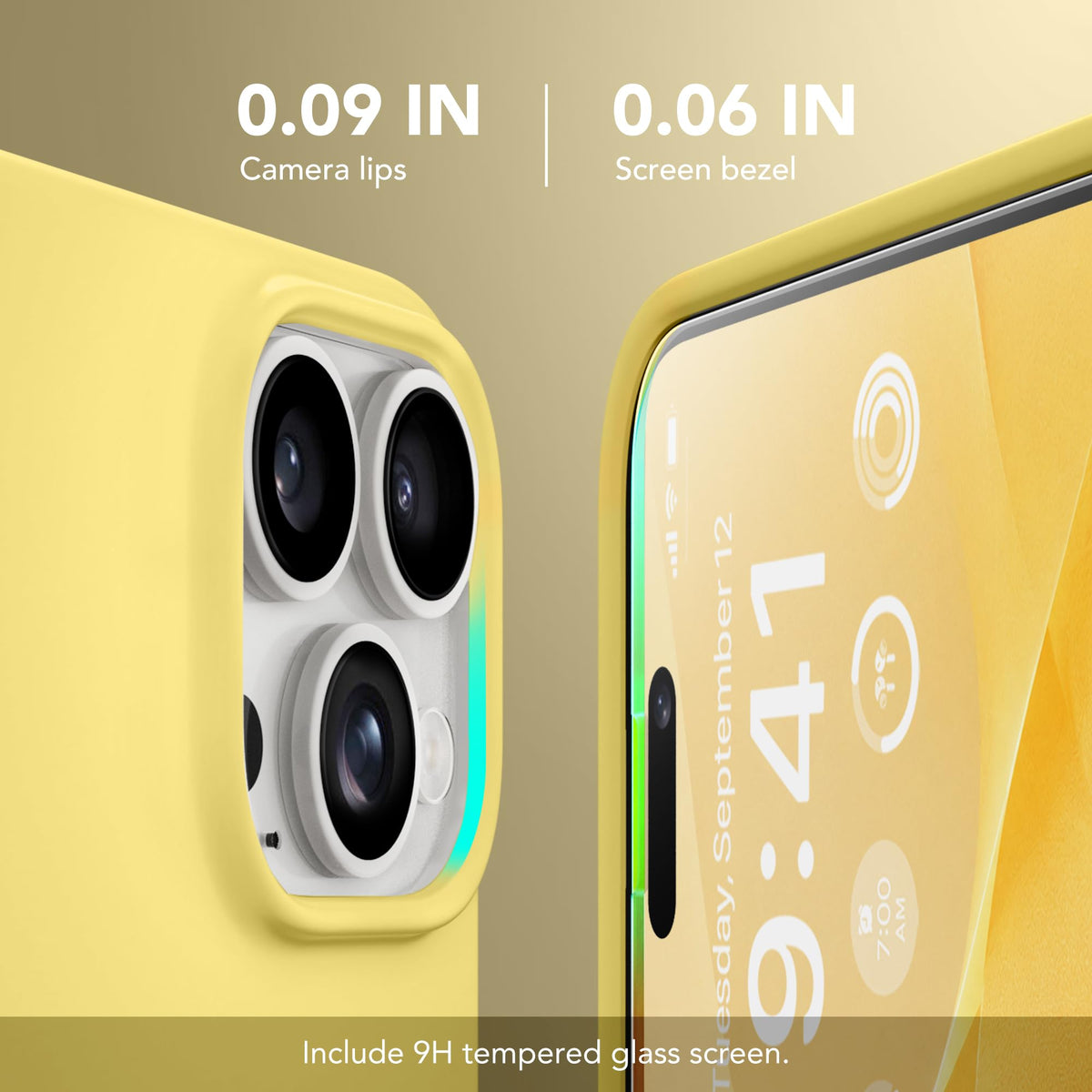 GONEZ Magnetic for iPhone 15 Pro Case, Silicone Cover Buttercream Yellow