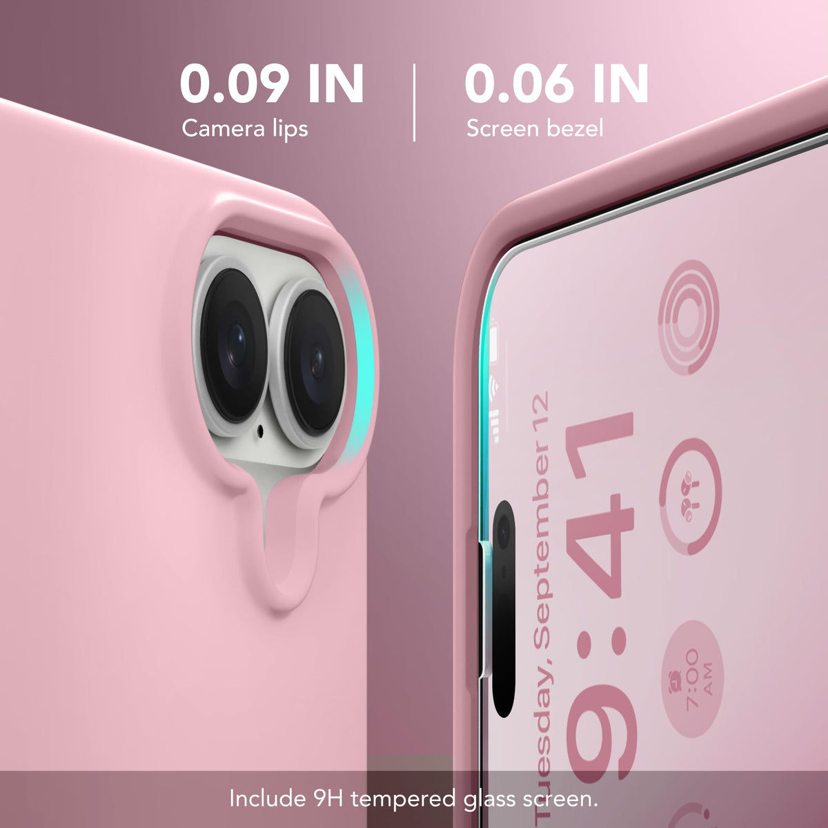 GONEZ Magnetic for iPhone 17 Case, Silicone Cover Peach Pink