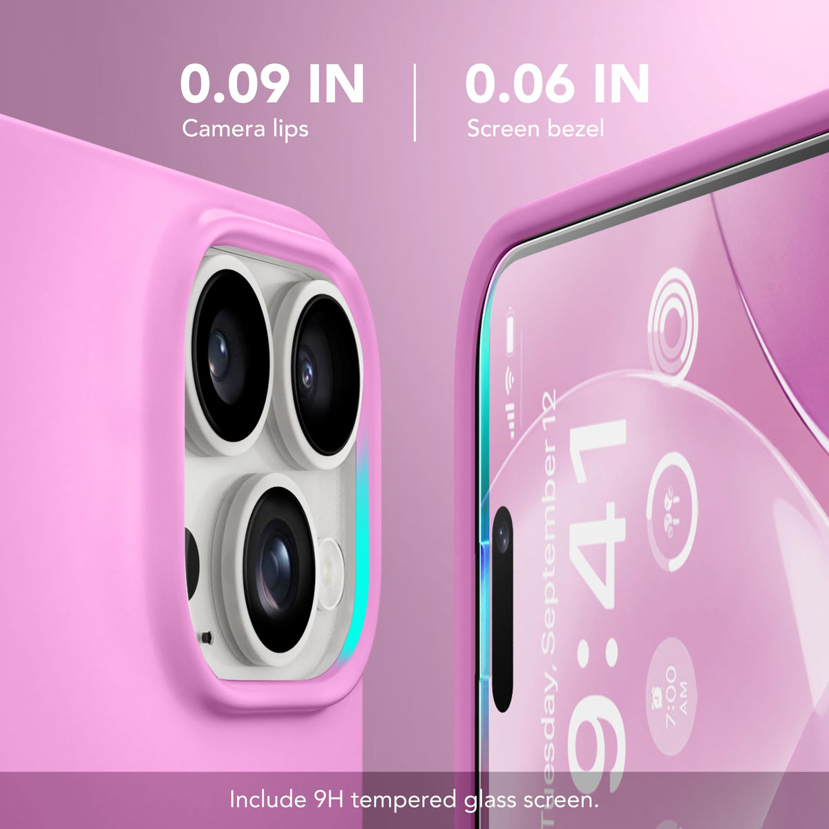 GONEZ Magnetic for iPhone 15 Pro Max Case, Silicone Cover Cherry Blossom