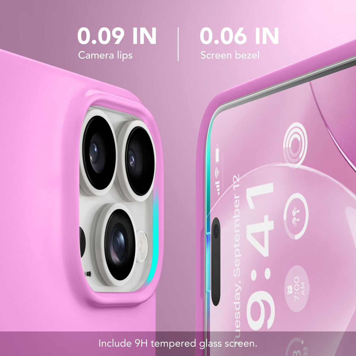 GONEZ Magnetic for iPhone 16 Pro Max Case, Silicone Cover Cherry Blossom