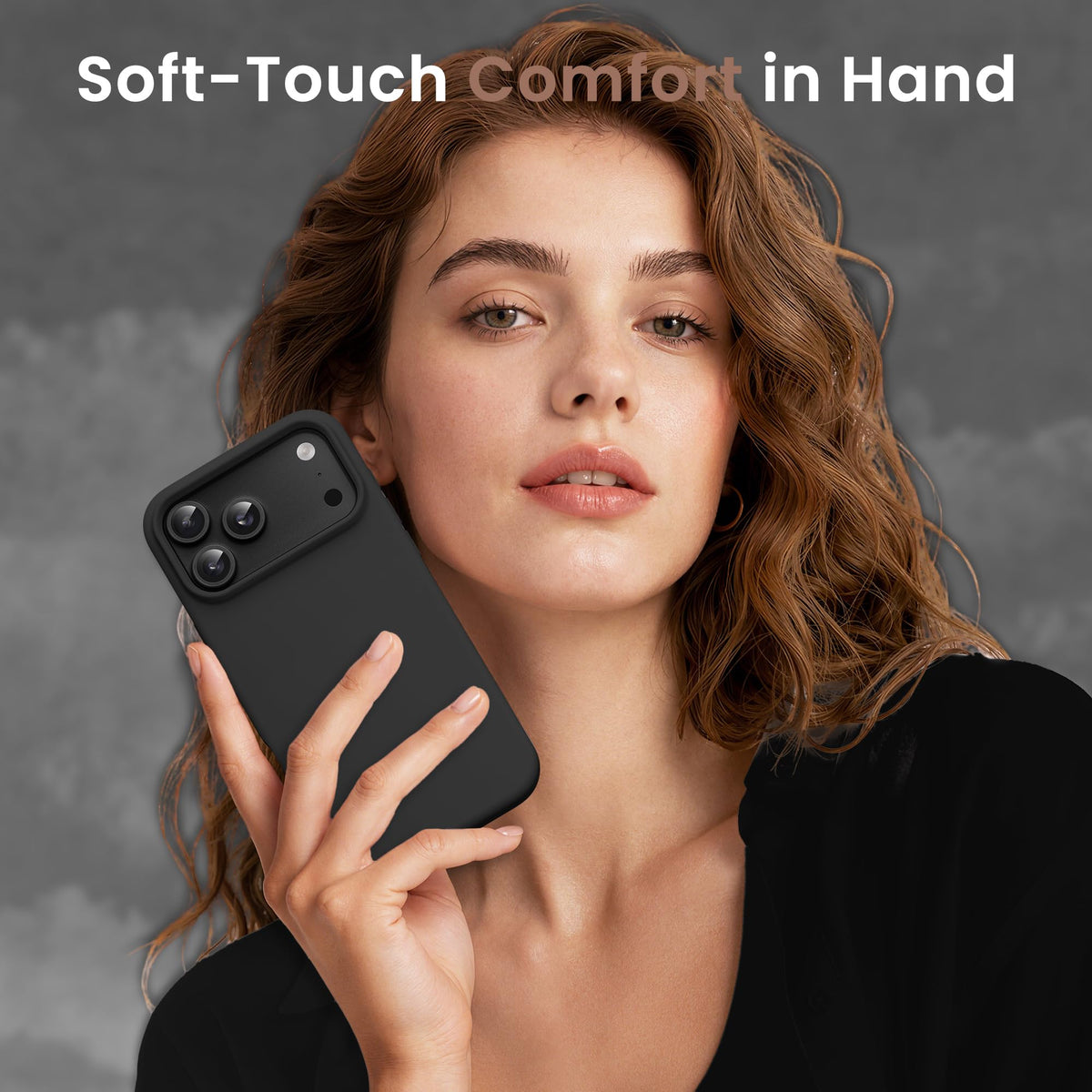 GONEZ Magnetic for iPhone 18 Pro Case/iPhone 17 Pro Case, Silicone Cover Black
