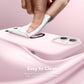 GONEZ Magnetic for iPhone 12/12 Pro Case, Silicone Cover Chalk Pink
