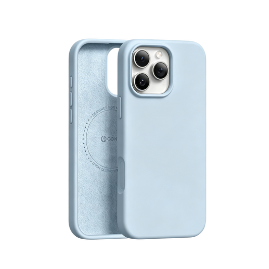 GONEZ Magnetic for iPhone 16 Pro Max Case, Silicone Cover Blue