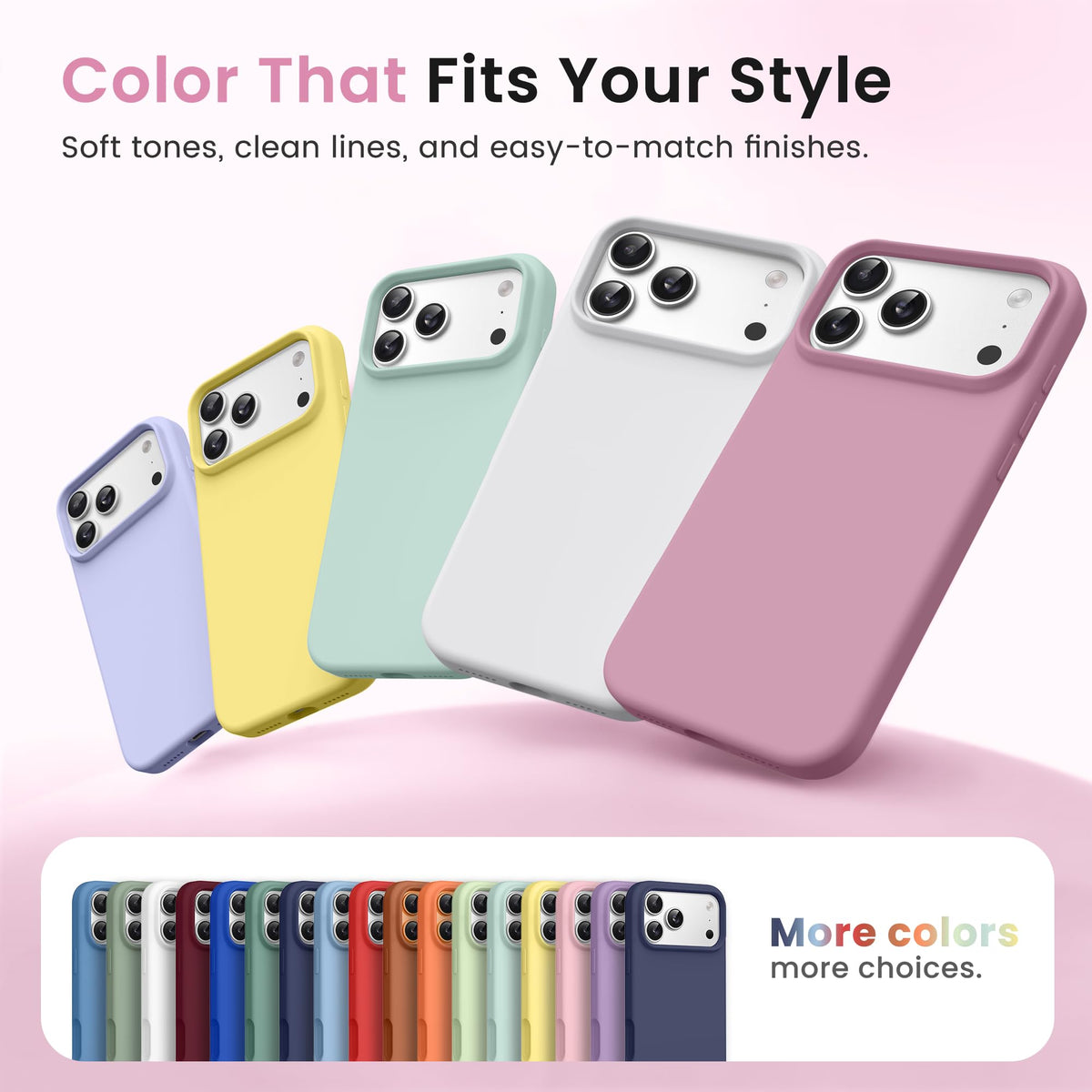 GONEZ Magnetic for iPhone 18 Pro Case/iPhone 17 Pro Case, Silicone Cover Blackcurrant