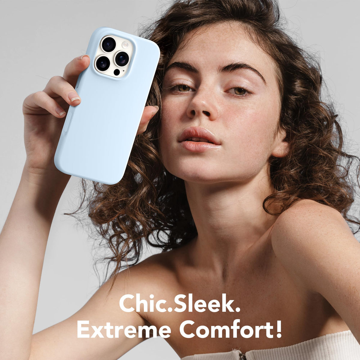GONEZ Magnetic for iPhone 16 Pro Max Case, Silicone Cover Blue