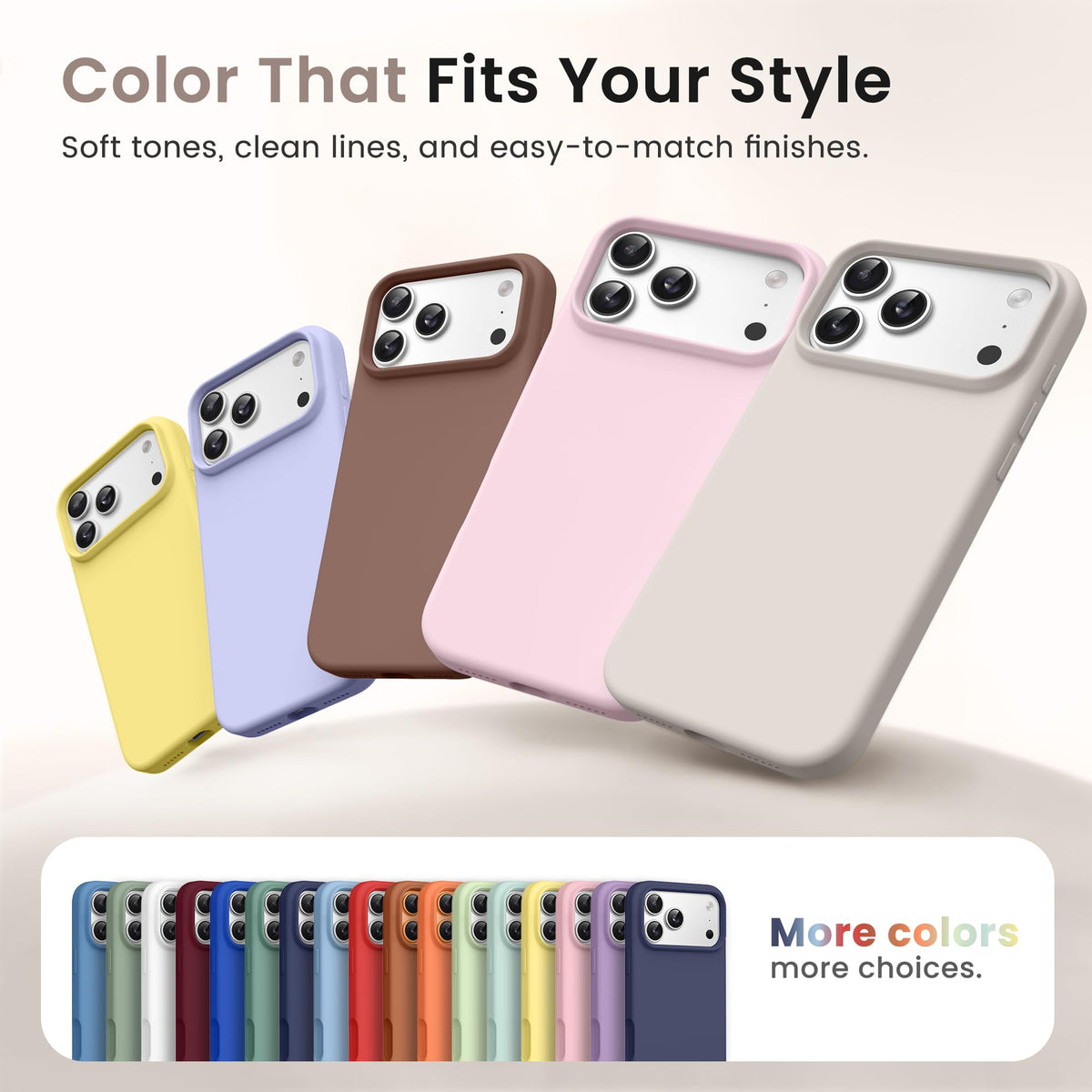 GONEZ Magnetic for iPhone 18 Pro Max Case/iPhone 17 Pro Max Case, Silicone Cover Stone