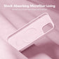 GONEZ Magnetic for iPhone 12/12 Pro Case, Silicone Cover Chalk Pink