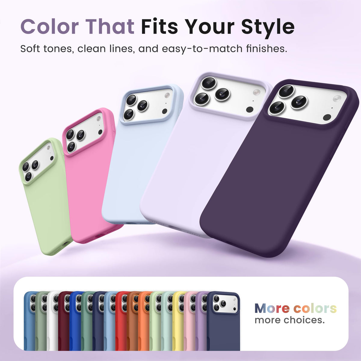 GONEZ Magnetic for iPhone 18 Pro Max Case/iPhone 17 Pro Max Case, Silicone Cover Deep Purple