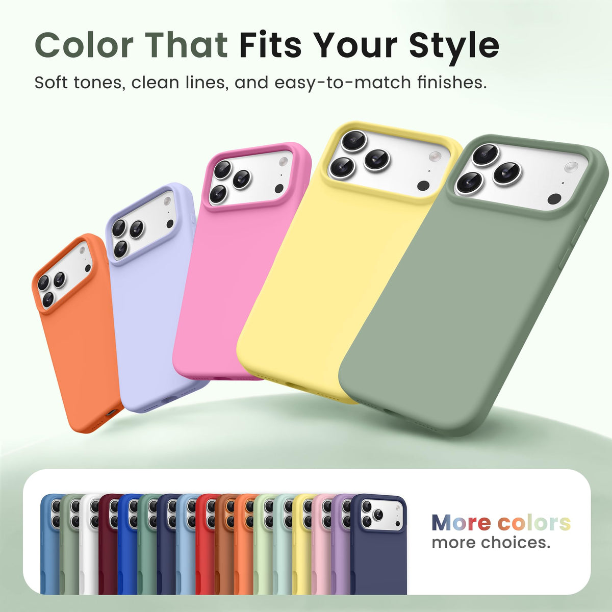 GONEZ for iPhone 18 Pro Case, Light Green