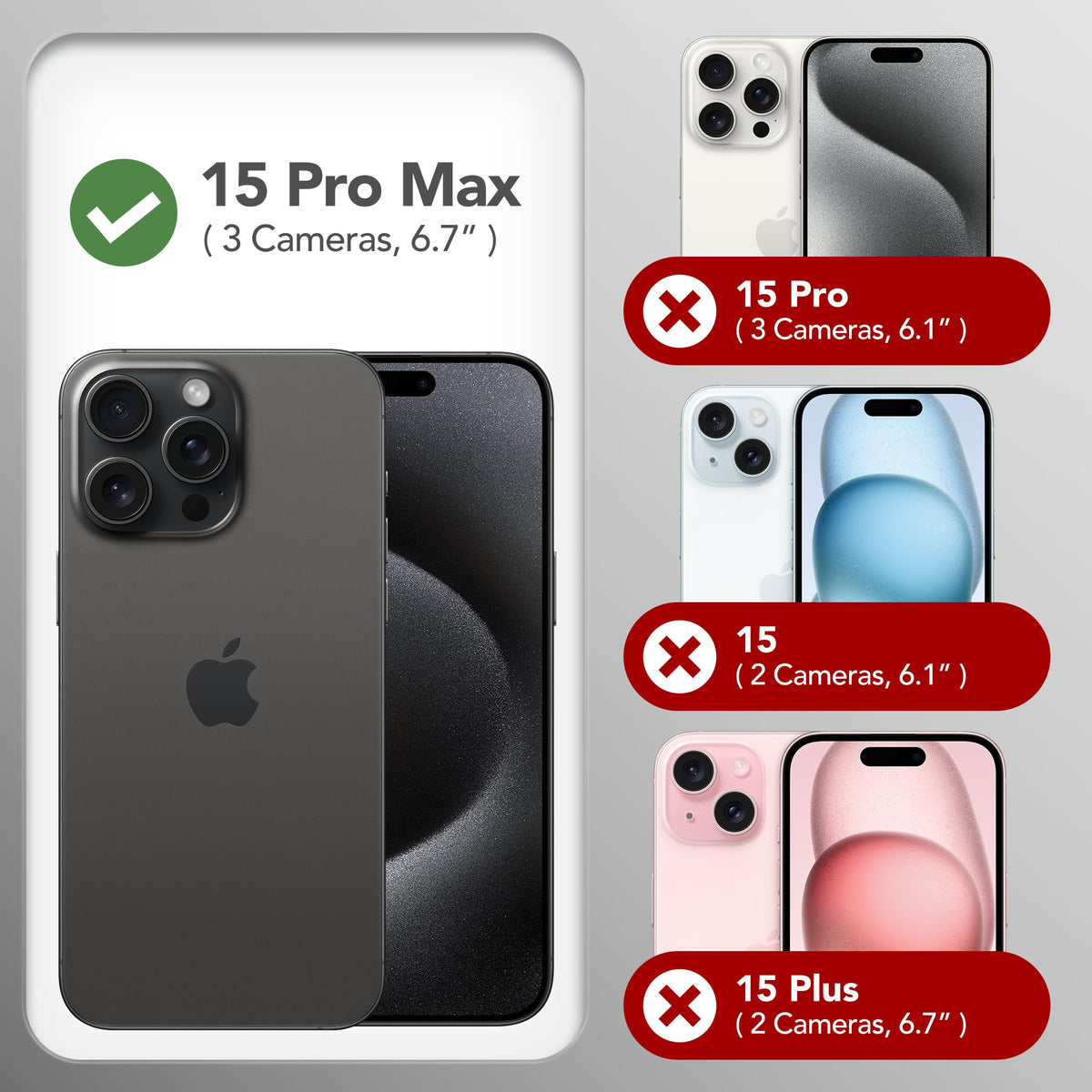 GONEZ Magnetic for iPhone 15 Pro Max Case, Silicone Cover Blue