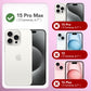 GONEZ Magnetic for iPhone 15 Pro Max Case, Silicone Cover Cherry Blossom