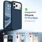 GONEZ Magnetic for iPhone 18 Pro Max Case/iPhone 17 Pro Max Case, Silicone Cover Dark Blue
