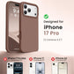 GONEZ Magnetic for iPhone 18 Pro Case/iPhone 17 Pro Case, Silicone Cover Brown