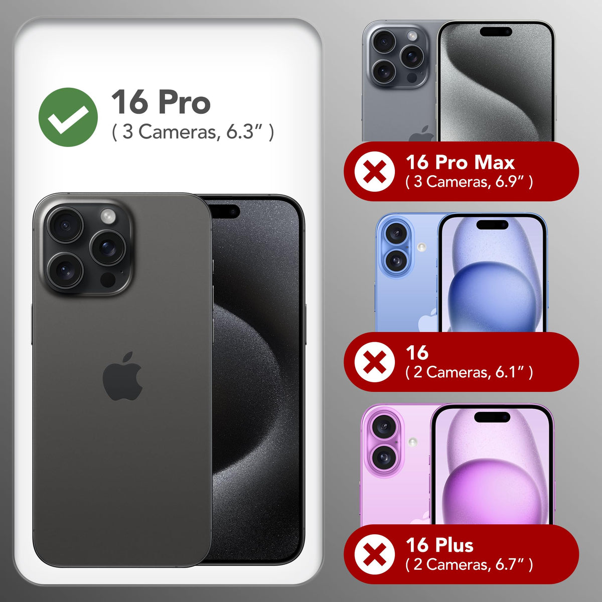 GONEZ Magnetic for iPhone 16 Pro Case, Silicone Cover Stone