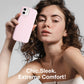 GONEZ Magnetic for iPhone 12/12 Pro Case, Silicone Cover Chalk Pink
