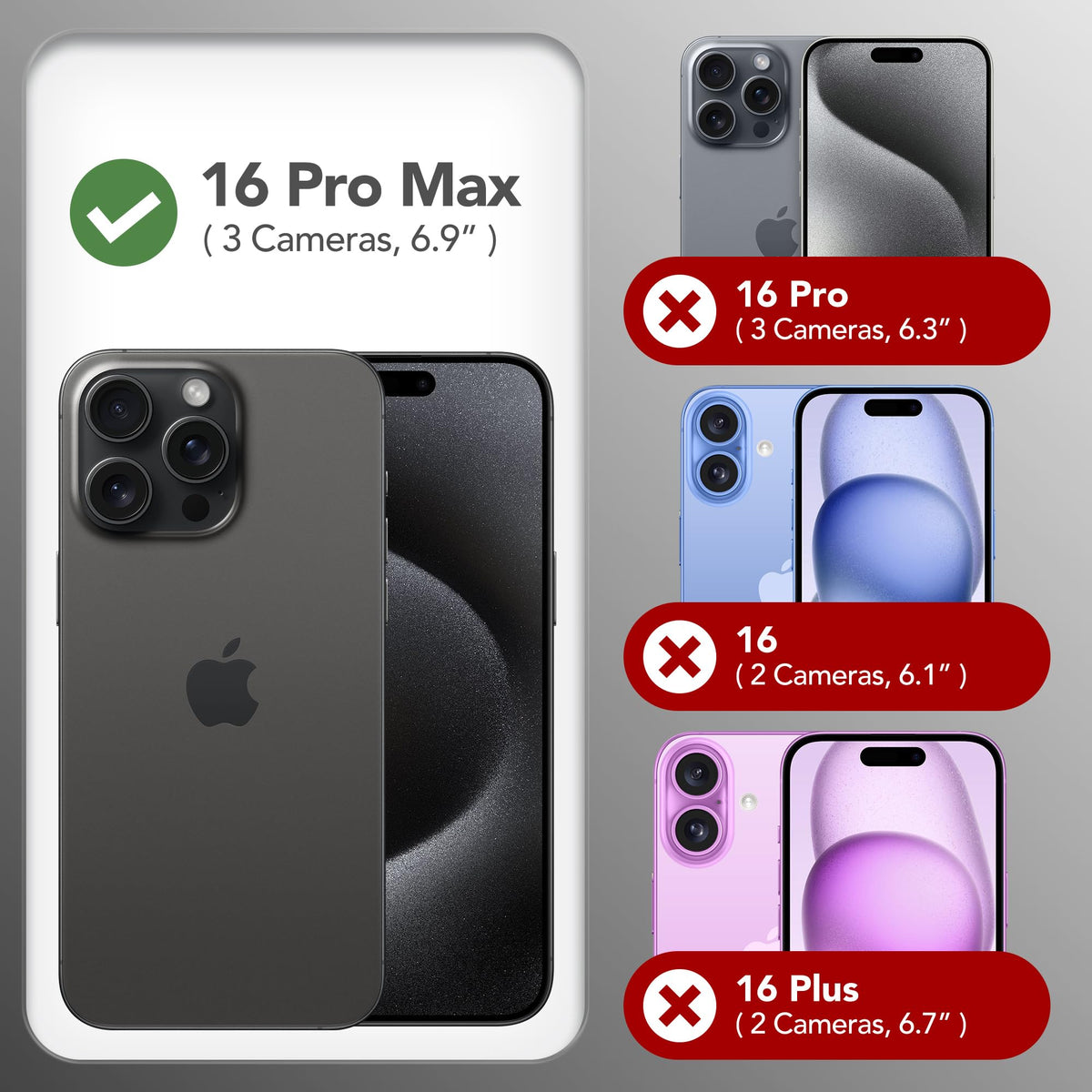 GONEZ Magnetic for iPhone 16 Pro Max Case, Silicone Cover Blue