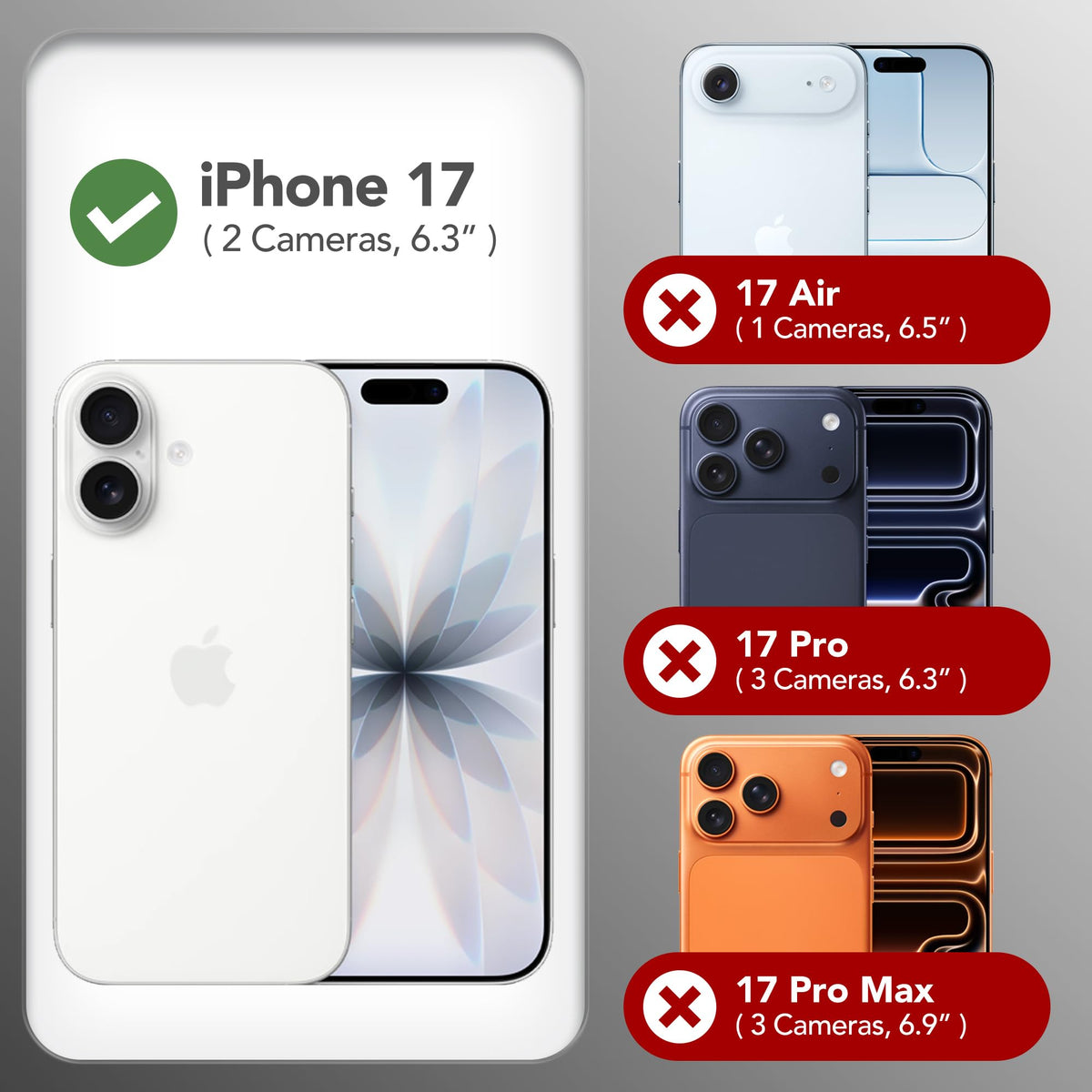 GONEZ Magnetic for iPhone 17 Case, Silicone Cover Dark Blue