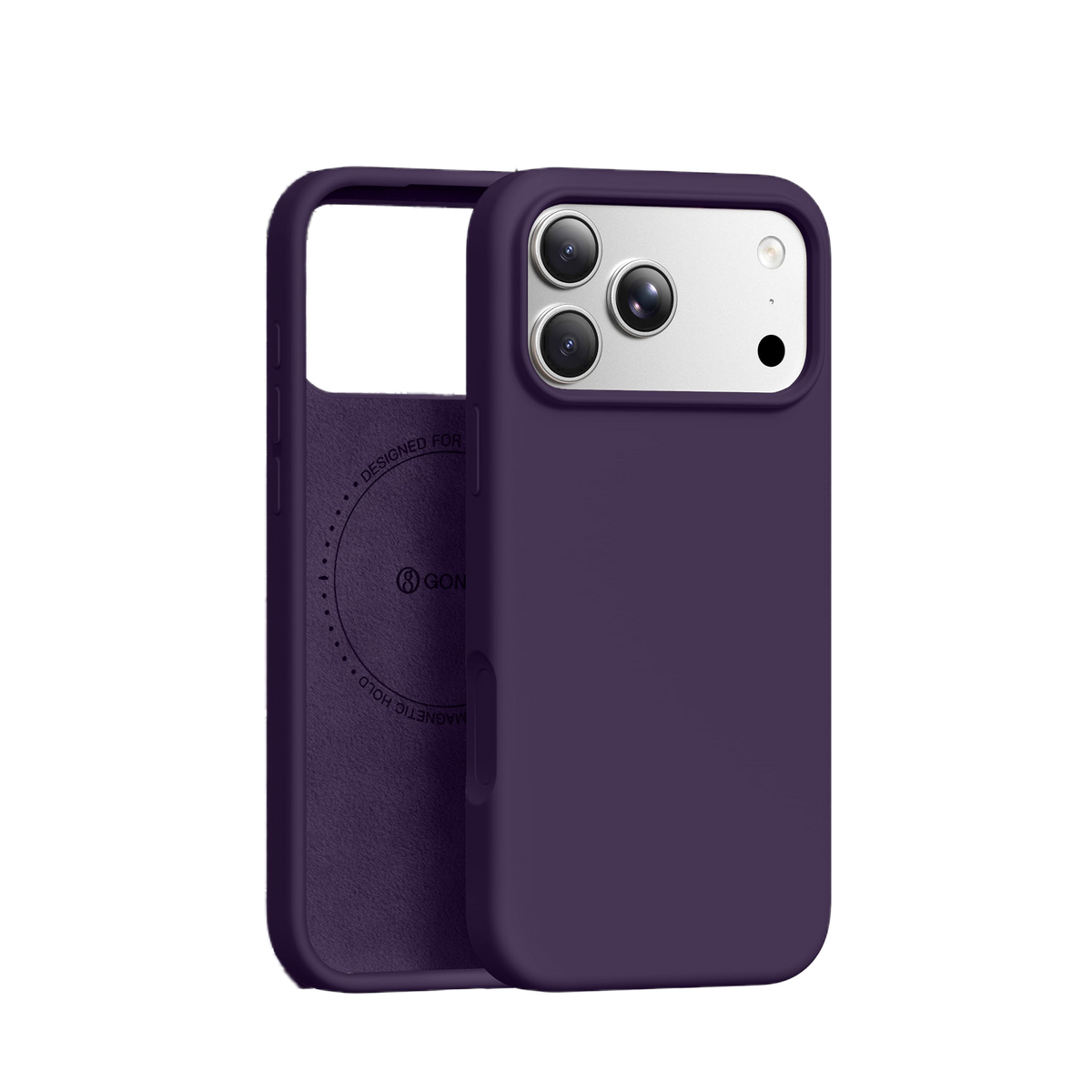 GONEZ Magnetic for iPhone 18 Pro Max Case/iPhone 17 Pro Max Case, Silicone Cover Deep Purple