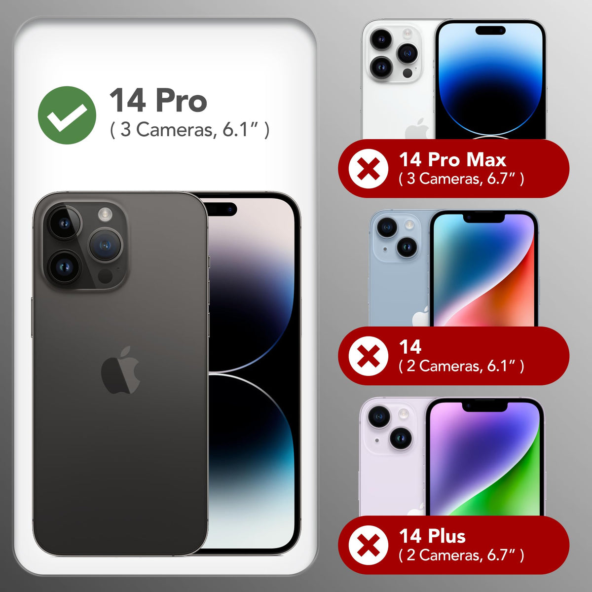 GONEZ Magnetic for iPhone 14 Pro Case