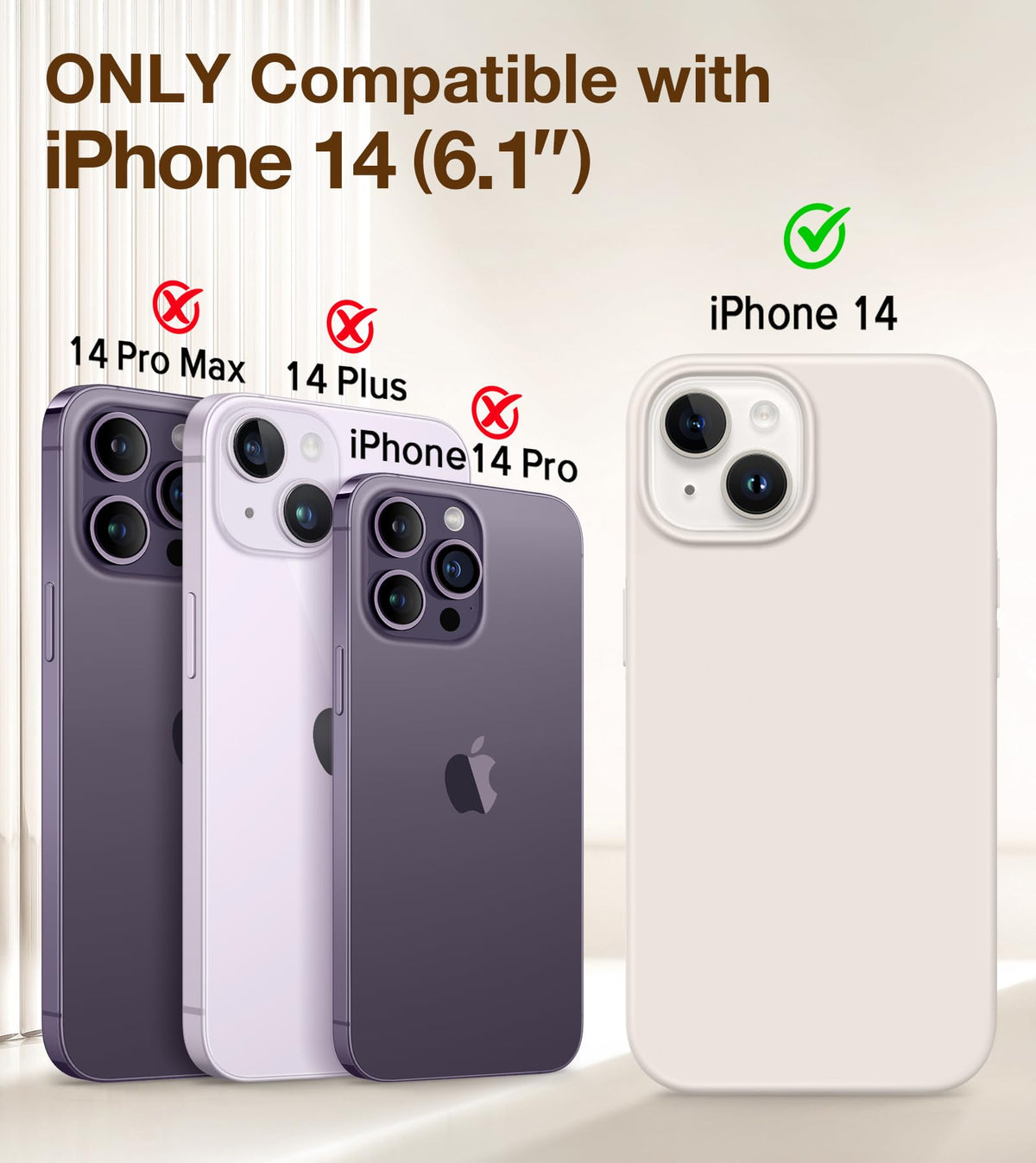 GONEZ Magnetic for iPhone 13/14 Case, Silicone Cover Stone